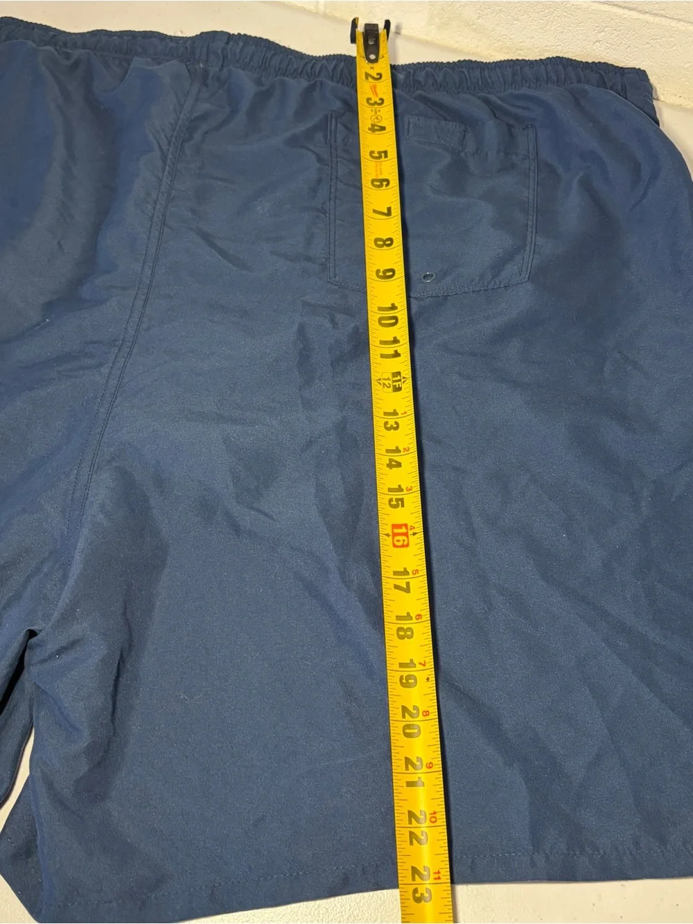 NWT Old Navy Men's 4XL Blue Solid Swim Trunks Elastic Waist Drawstring Lined